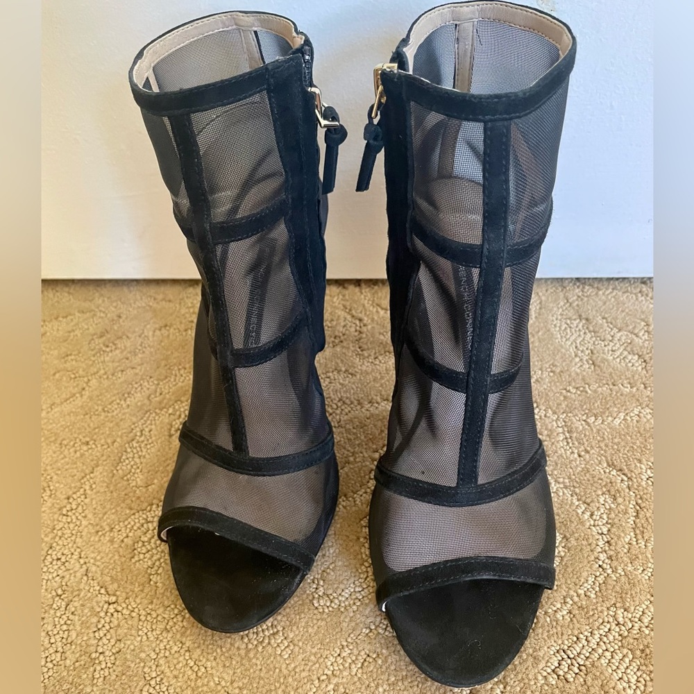 French Connection mesh peep toe heel size 39